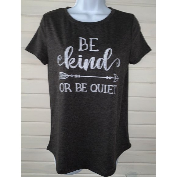 Maurices Tops - NWT Maurices Sz XS Be Kind Or Be Quiet Graphic Tee Gray Heather S/S